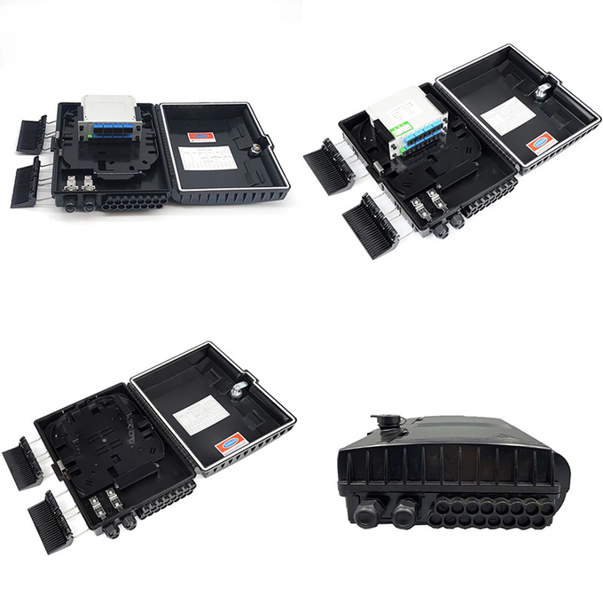Caixa negra IP65 do ABS da distribuição da fibra ótica do núcleo da caixa 16 do jogo FTTH do equipamento da fibra ótica 5