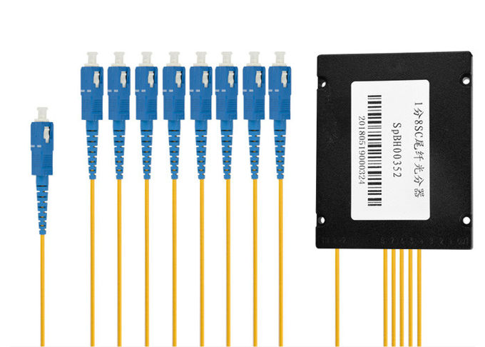 divisor do Plc da fibra ótica da caixa 1x8, divisor para o cabo de fibra ótica 1