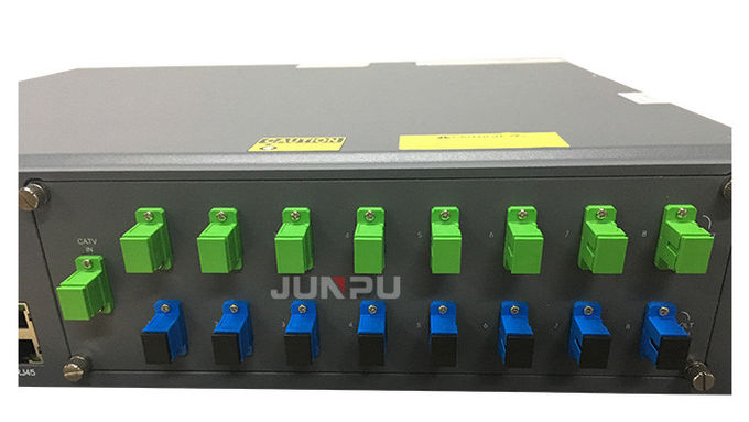 O Wdm Edfa 8 de Junpu 1550nm move 16dbm aplicado para a cremalheira do equipamento 2U de FTTH 3