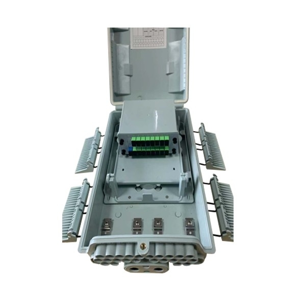 IP portuário 65 do ABS da caixa de distribuição da fibra ótica de China 24 com o divisor de encaixe do PLC da parede/do SC método de Polo 1