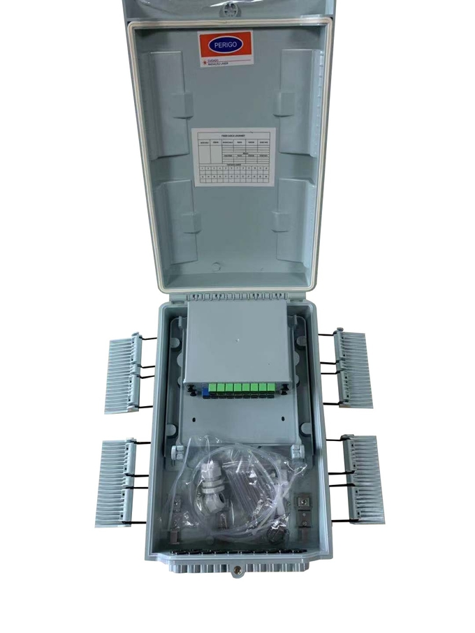 IP portuário 65 do ABS da caixa de distribuição da fibra ótica de China 24 com o divisor de encaixe do PLC da parede/do SC método de Polo 2