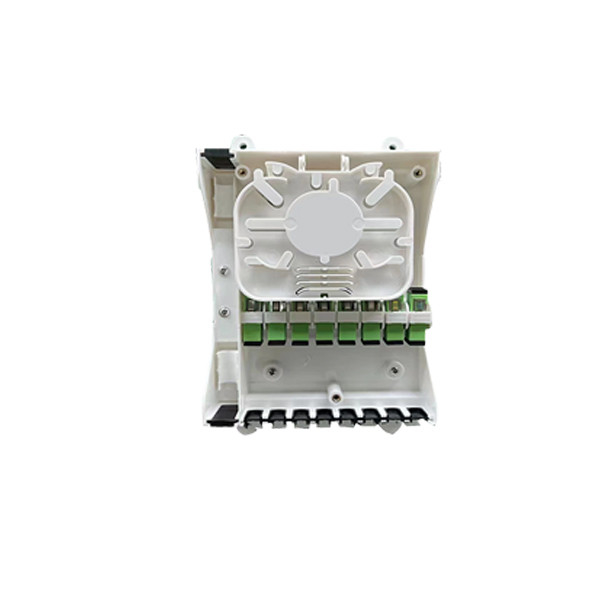 Caixa terminal ótica PC+ABS IP65 de caixa de distribuição da fibra ótica da parede do núcleo de FTTH 8 com o adaptador 8pcs 2