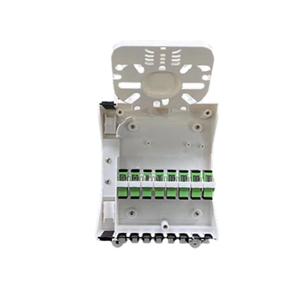 Caixa terminal ótica PC+ABS IP65 de caixa de distribuição da fibra ótica da parede do núcleo de FTTH 8 com o adaptador 8pcs 1