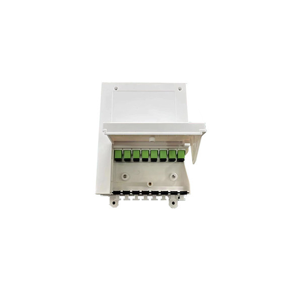 Caixa terminal ótica PC+ABS IP65 de caixa de distribuição da fibra ótica da parede do núcleo de FTTH 8 com o adaptador 8pcs 0