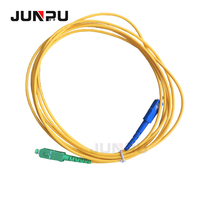 Modo 1 3 do SC do UPC do cabo de remendo da fibra ótica de FTTH CATV LC APC único trança da fibra de 5 medidores 0