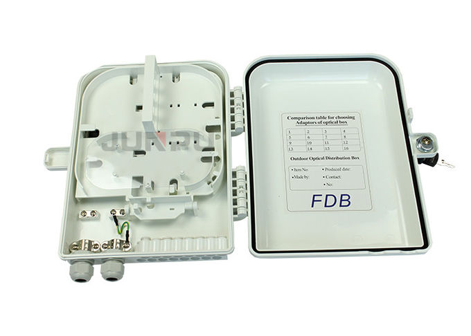 Caixa de distribuição exterior de Ftth, fibra - material branco ótico da caixa de distribuição PC+ABS 0