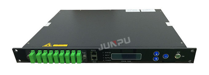 cremalheira 1550 ótica Output de Catv 1U do amplificador de 16dbm 16 EDFA para a rede ótica da fibra 0