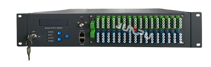 Amplificador ótico 18dbm do Wdm Edfa 1550nm do porto de Junpu Catv Gpon 64 com controle da Web 1