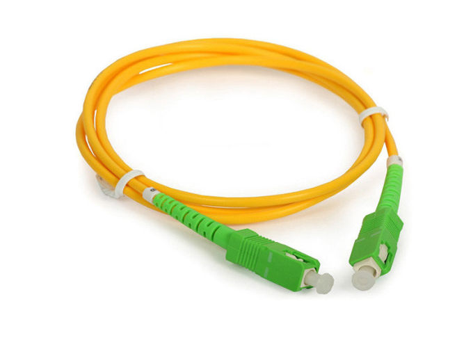 Modo 1 3 do SC do UPC do cabo de remendo da fibra ótica de FTTH CATV LC APC único trança da fibra de 5 medidores 3