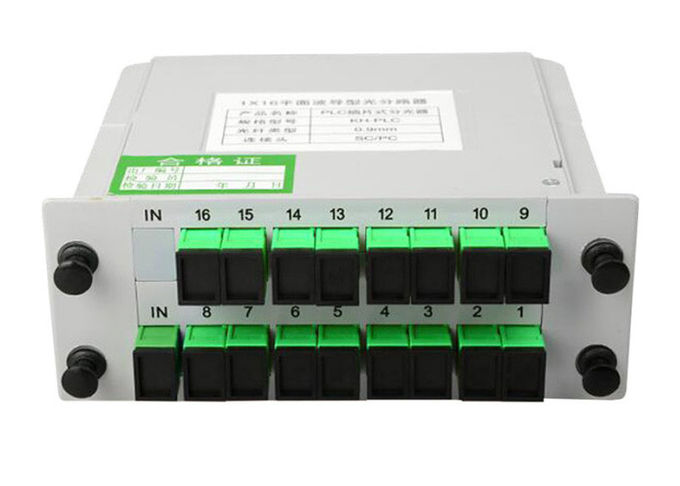 Caixa do divisor do SC APC 1x16 para o cabo de fibra ótica, divisor da fibra ótica do Plc da gaveta 0