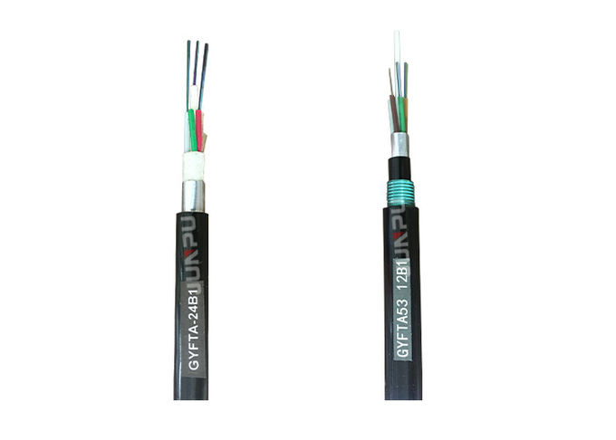 Único cabo de fibra ótica do núcleo GYTA com bainha do PE e FRP para a fiação da tubulação 0