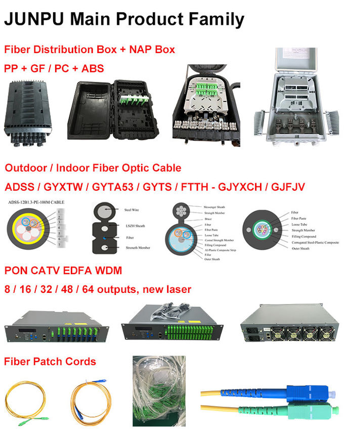 Fabricantes de fábrica Outdoor 2 Cores-144 Cores FTTH ADSS Fibra Óptica Cabo Drop 6